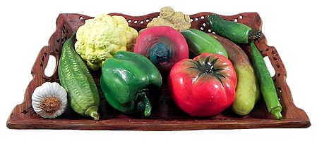 Vegetables in a Wooden Tray