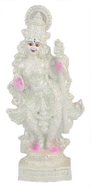 Terracotta White Saraswati