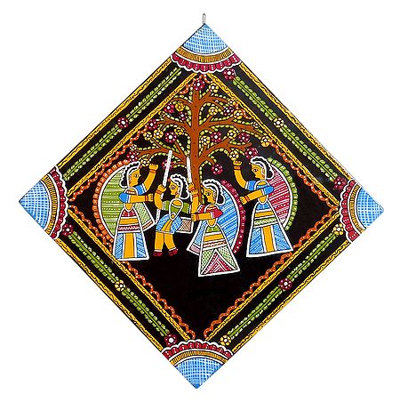 Krishna with Gopinis - Wall Hanging