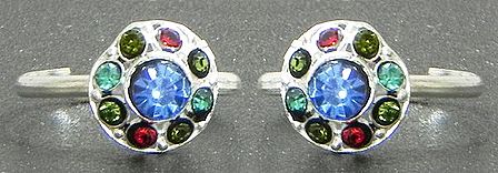 Multicolor Stone Studded Round Toe Ring