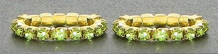 Light Green Stone Studded Stretchable Toe Ring