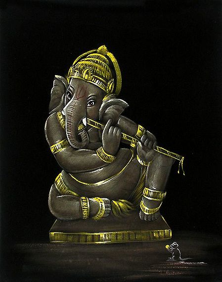 Ganesha Playing Flute
