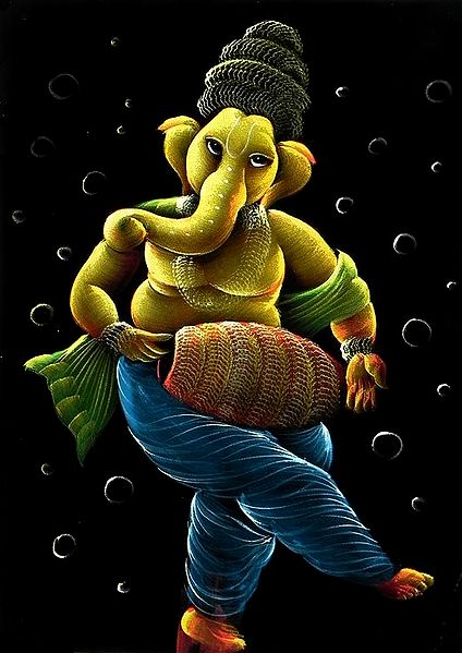 Ganesha Paying Dhol