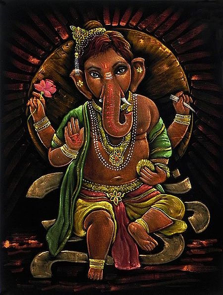 Ganesha Sitting on Om