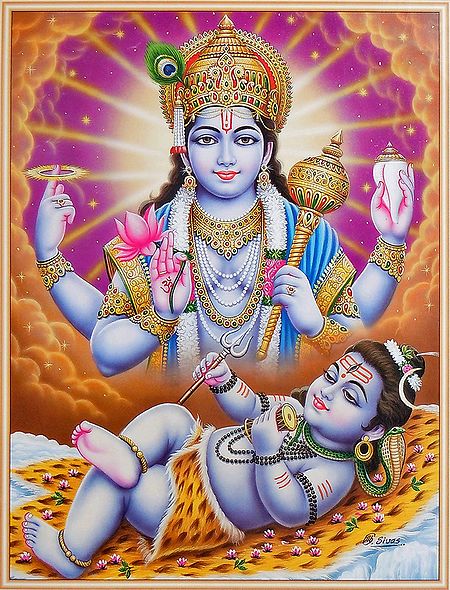Vishnu and Baby Shiva