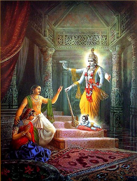 Vishnu takes Birth as Krishna - Son of Vasudeva and Devaki