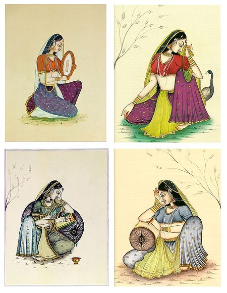 Ragini and Rajput Women - Set of 4 Posters