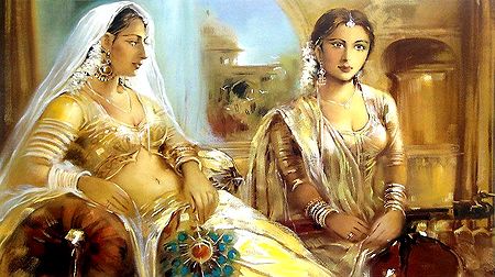 Rajput Princess with Maid