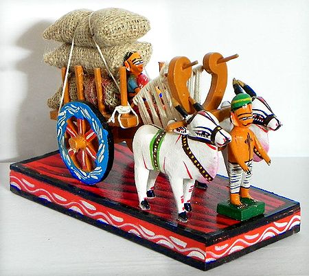 Bullock Cart - Kondapalli Dolls