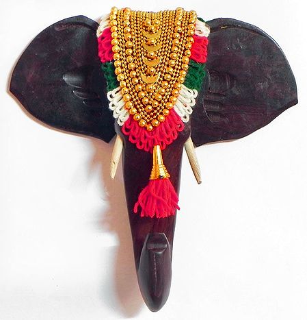Decorated Elephant Face - Wall Hanging