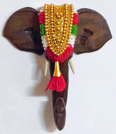 Decorated Elephant Face - Wall Hanging