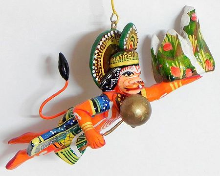 Hand Painted Hanging Hanuman