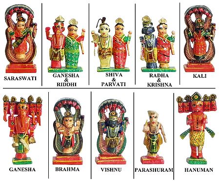 Hindu Gods and Goddesses - Kondapalli Doll