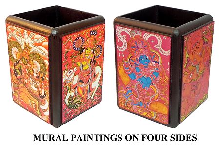 Mural Paintings on Pen Stand