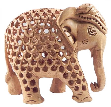 Wood Carved Elephant within Elephant
