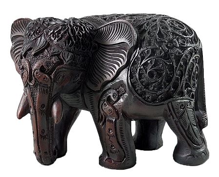 Stone Dust Carved Elephant