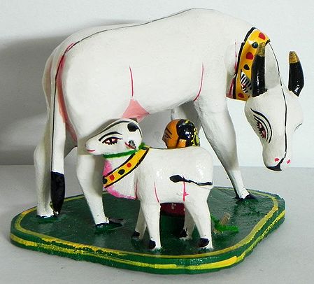 Yashoda Milking Cow - Kondapalli Dolls