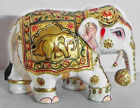 Decorated Royal White Elephant