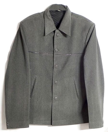 Dark Grey with Black Woolen Coat (For Men)