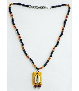 Length SR96 31 inches DollsofIndia Yellow Acrylic Necklace 
