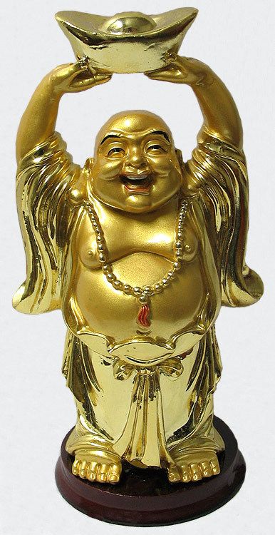 Laughing Buddha Holding Money - Feng shui for Wealth