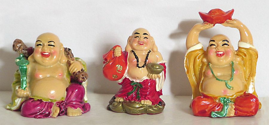 Set of Three Laughing Buddha
