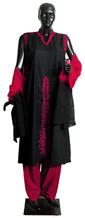 Buy Black Kurta Suit Sets for Women by In Weave Online | Ajio.com