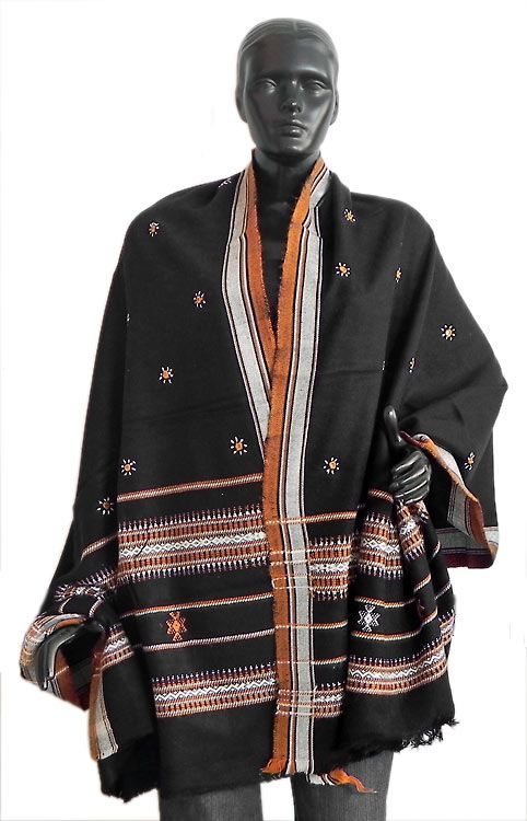 Kutch Handloom Weave Shawl with Mirror Work