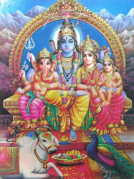 Shiv Parvati Ganesh Kartikeya Hd Photo Infoupdate