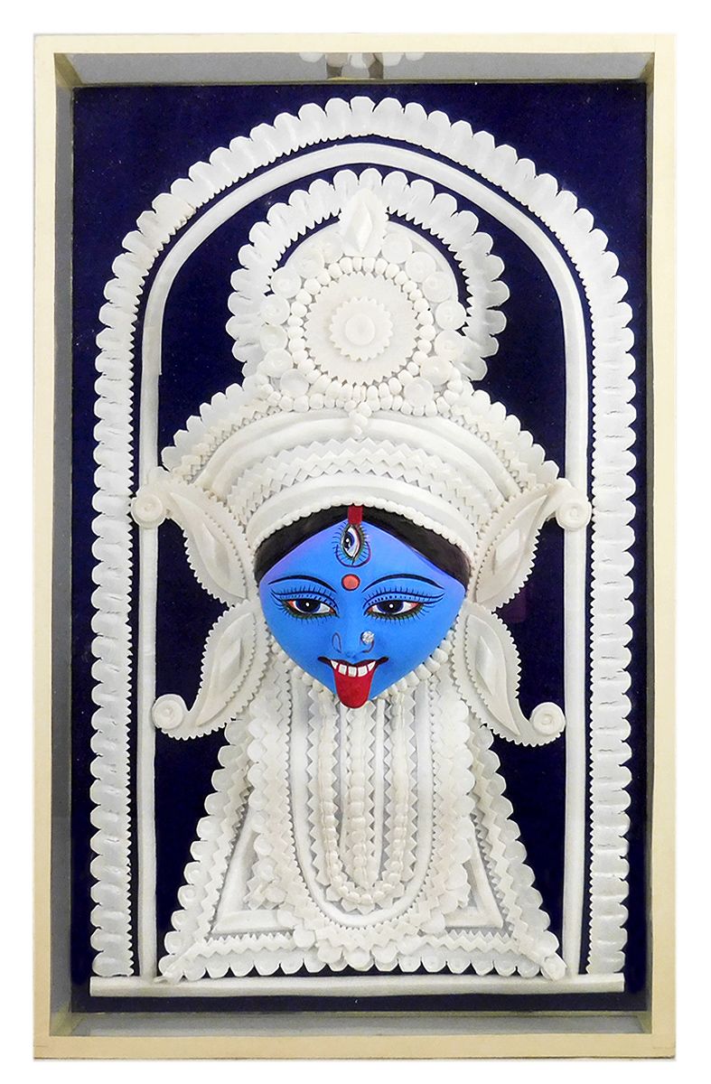 Face of Shyama Kali - Sholapith Statue