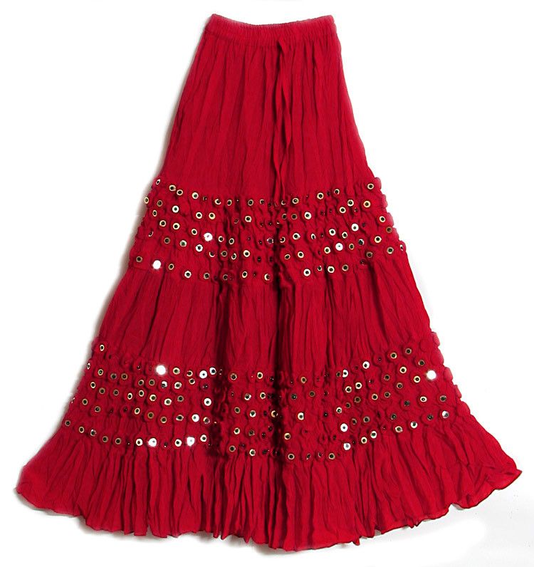 Bandhani skirt with Handwork Border  skirt Tassels  Bhoomi Handicrafts