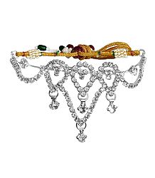 White Stone Studded Armlet (To Wear on Upper Arm)