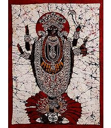 Goddess Kali - Batik Painting on Cloth - Unframed