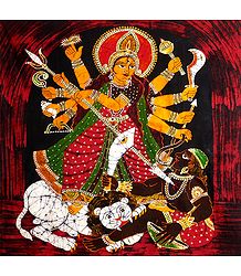 Goddess Durga - Batik Painting