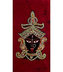 Face of Goddess Kali - Batik Painting