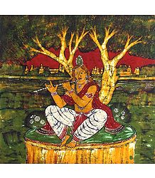 Lord Krishna Playing Flute