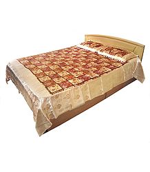 Satin Finish Double Bedspread with 2 Pillow Covers