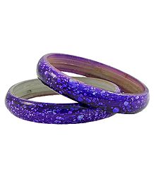 Pair of Purple Acrylic Bangles