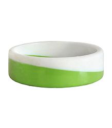 Green with White Acrylic Bracelet
