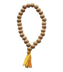 Beige Wooden Beads Stretch Bracelet