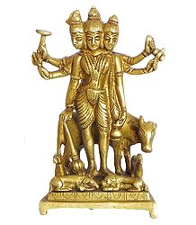 Dattatreya - Brass Statue