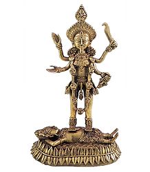Goddess Kali - Brass Dhokra Statue