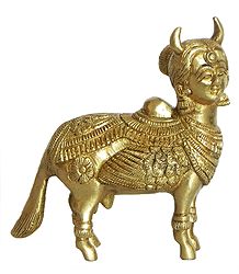 Kamadhenu - The Sacred Cow - Brass Statue