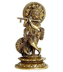 Lord Krishna - Brass Statue