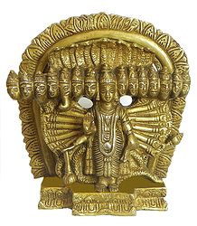 Universal Form of Lord Vishnu - Brass Statue
