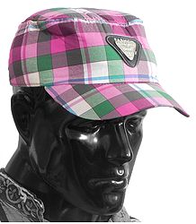 Multicolor Check Gents Golf Cap