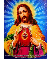 Sacred Heart of Jesus - Glitter Poster