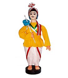 Gujarati Man in Traditional Costume - Cloth Doll