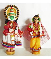 Kathakali Dancers as Arjuna and
Draupadi