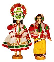 Baratnatyam Dancers - Cloth Doll